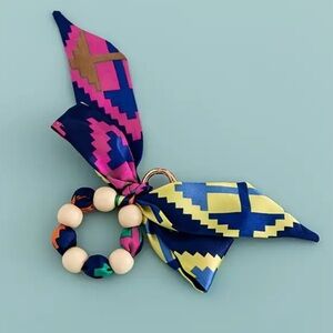 Colorful Geometric Bag Charm Keychain